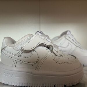 Nike Kids White Sneakers with Velcro